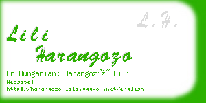 lili harangozo business card